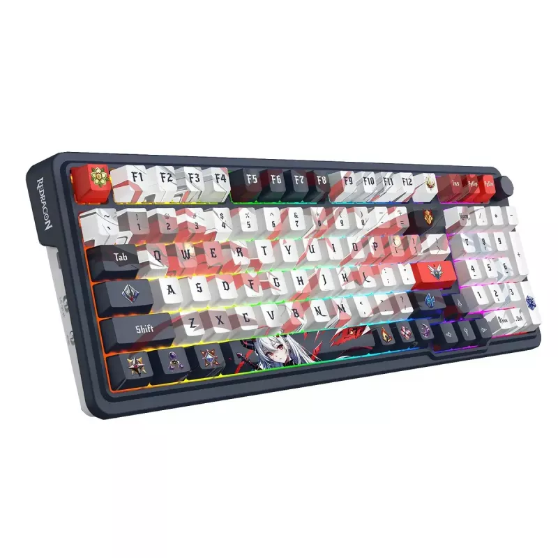 Mechanisch toetsenbord REDRAGON K686AK-RGB-PRO — RF Wireless + USB, Navy White, 1,5 m kabel