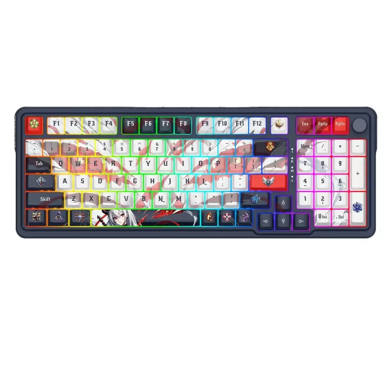 Mechanisch toetsenbord REDRAGON K686AK-RGB-PRO — RF Wireless + USB, Navy White, 1,5 m kabel