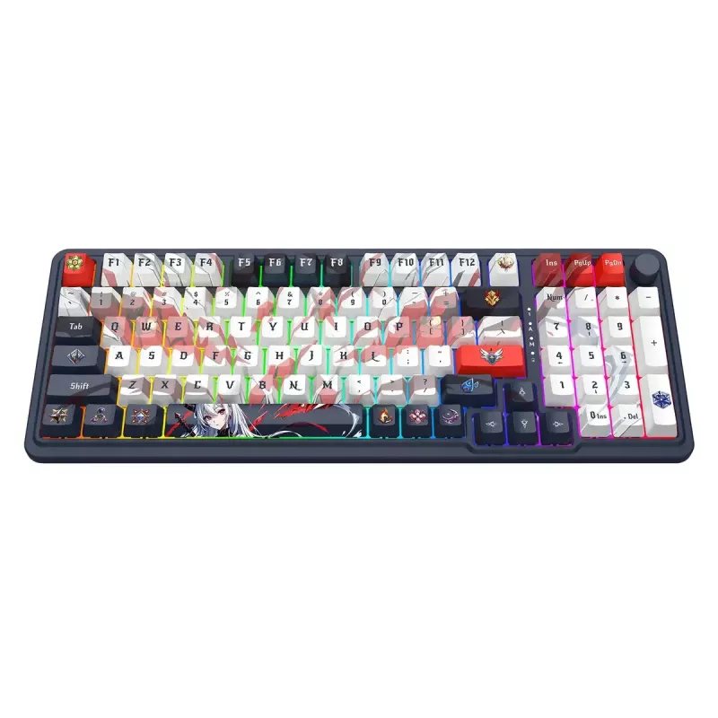 Mechanisch toetsenbord REDRAGON K686AK-RGB-PRO — RF Wireless + USB, Navy White, 1,5 m kabel