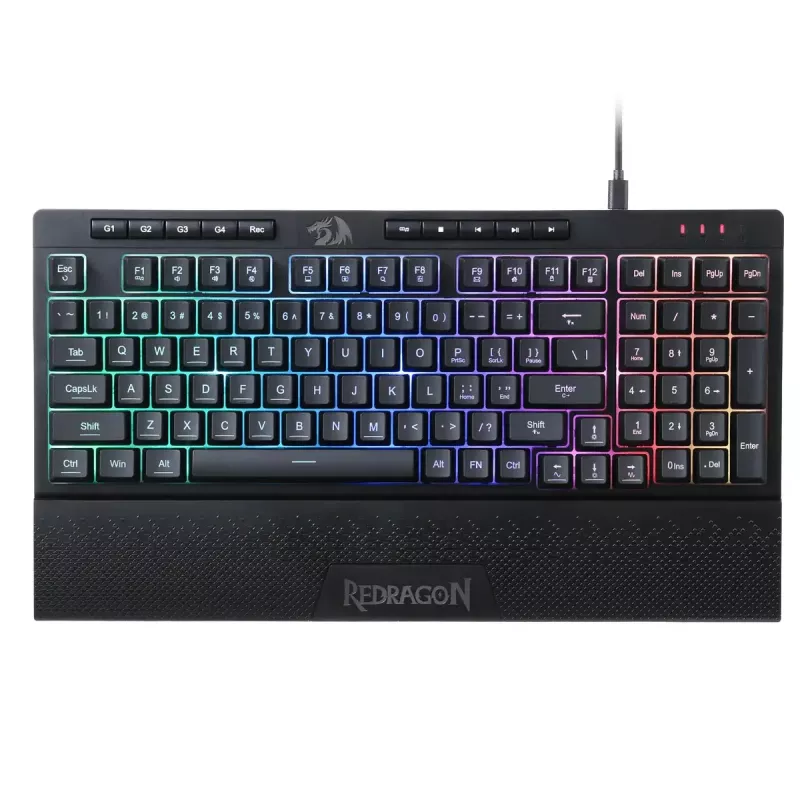 Toetsenbord REDRAGON K515-RGB SHIVA 98 USB zwart membraan bedraad
