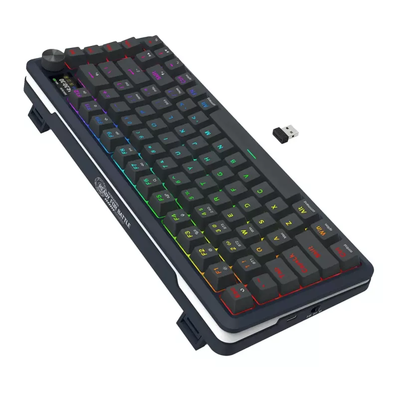 Mechanisch toetsenbord REDRAGON K708-RGB-PRO met USB, RF Wireless en Bluetooth, 1,5 m kabel, zwart, 0,76 kg