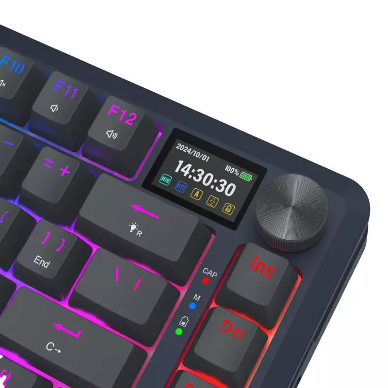 Mechanisch toetsenbord REDRAGON K708-RGB-PRO met USB, RF Wireless en Bluetooth, 1,5 m kabel, zwart, 0,76 kg