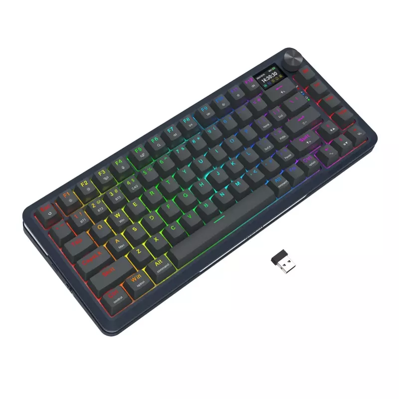 Mechanisch toetsenbord REDRAGON K708-RGB-PRO met USB, RF Wireless en Bluetooth, 1,5 m kabel, zwart, 0,76 kg