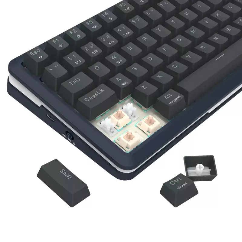 Mechanisch toetsenbord REDRAGON K708-RGB-PRO met USB, RF Wireless en Bluetooth, 1,5 m kabel, zwart, 0,76 kg
