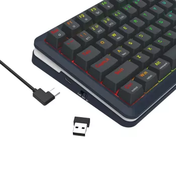 Mechanisch toetsenbord REDRAGON K708-RGB-PRO met USB, RF Wireless en Bluetooth, 1,5 m kabel, zwart, 0,76 kg