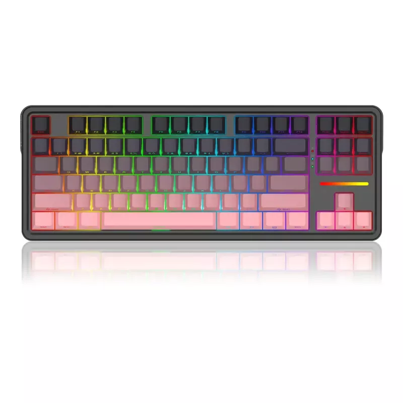 Mechanisch toetsenbord REDRAGON Antonium Pro K728SP-RGB-PRO — USB, RF draadloos, Bluetooth, zwart/roze