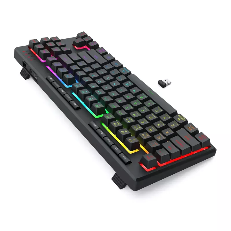 REDRAGON K516RGB-PRO SHIVA PRO 87 toetsenbord USB RF draadloos Bluetooth zwart