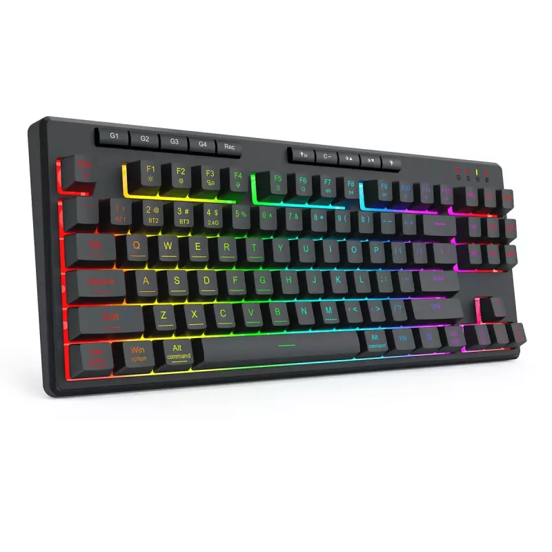 REDRAGON K516RGB-PRO SHIVA PRO 87 toetsenbord USB RF draadloos Bluetooth zwart