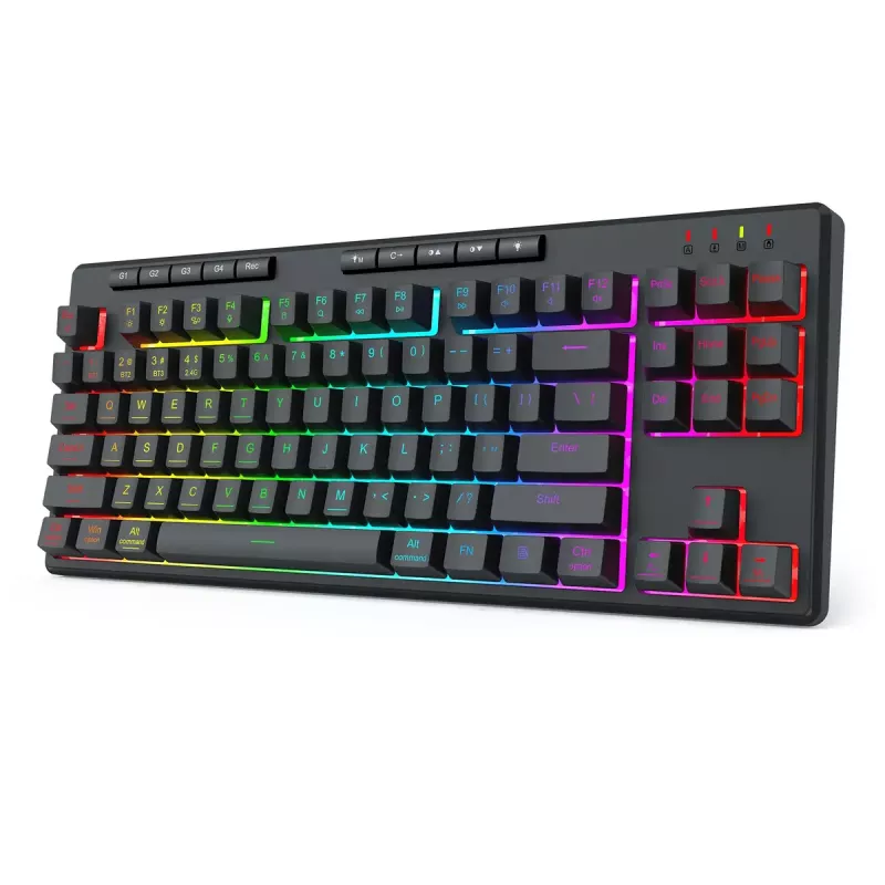REDRAGON K516RGB-PRO SHIVA PRO 87 toetsenbord USB RF draadloos Bluetooth zwart