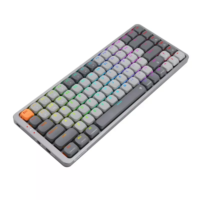 Mechanisch toetsenbord REDRAGON K652GG-RGB-PRO bedraad draadloos Bluetooth grijs