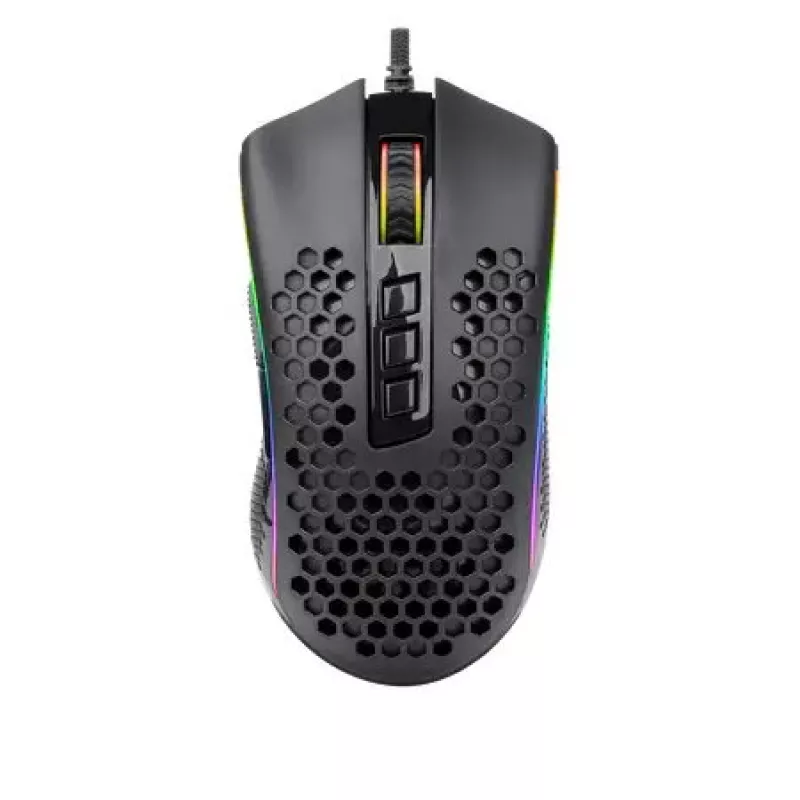 Bedrade gamingmuis REDRAGON M808-RGB Storm — USB Type-C, zwart, 85 g