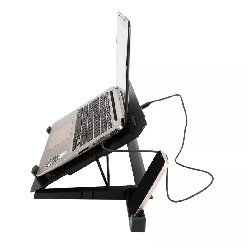 Laptop-koelpad REDRAGON GCP500 Ivy ergonomisch ontwerp 5 ventilatoren