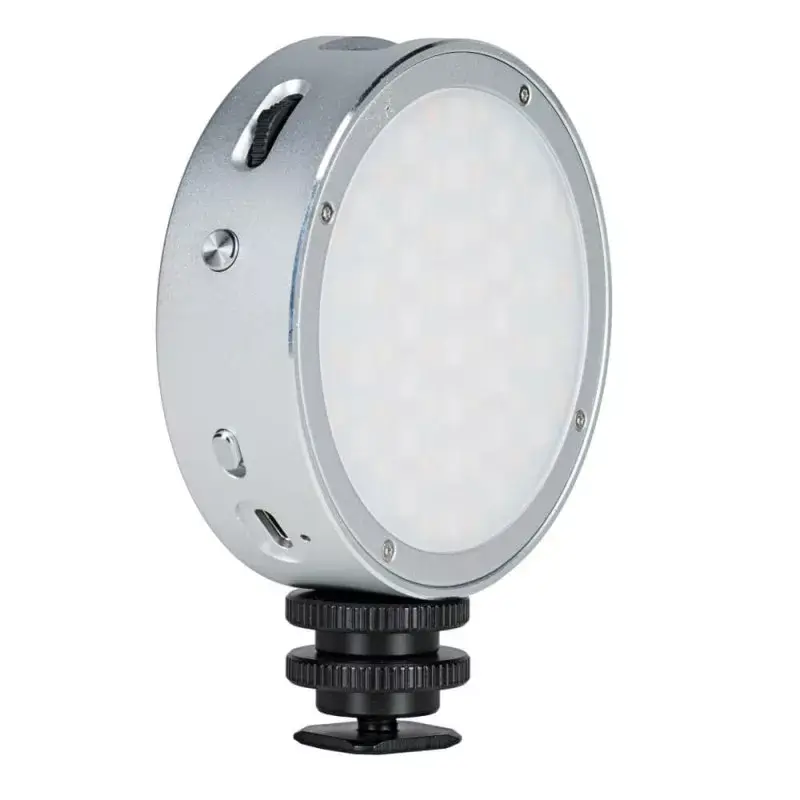 Godox R1 rond 5 W RGB-licht zwart zilver op batterijen