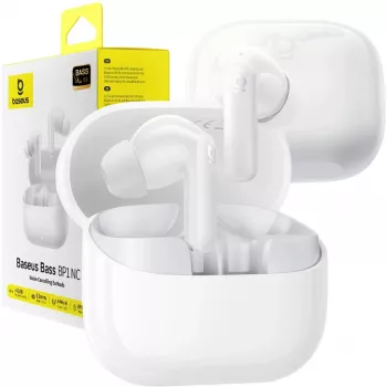 In-ear TWS-oordopjes Baseus Bass BP1 NC – actieve ruisonderdrukking, wit