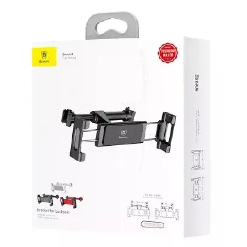 Baseus SUHZ-01 hoofdsteunhouder voor achterbank in auto voor tablets/smartphones 4,7-12,9 inch, zwart