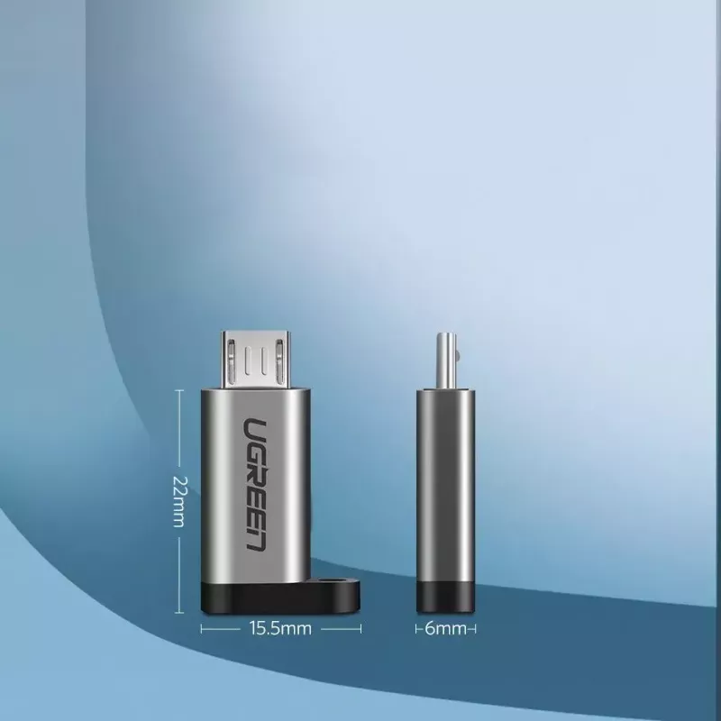 UGREEN USB-C naar micro-USB-adapter, grijs