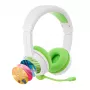 BuddyPhones School+ – bedraad & draadloos Bluetooth, USB-C, omsluitend, 20–20000 Hz, 147 g, groen/wit