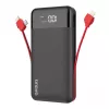 Powerbank Dudao K1Pro 20000 mAh 15 W met 4 geïntegreerde kabels, zwart