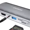Laptopdock DUDAO A15PRO bedraad USB 3.2 Gen 1 Type-A Type-C grijs