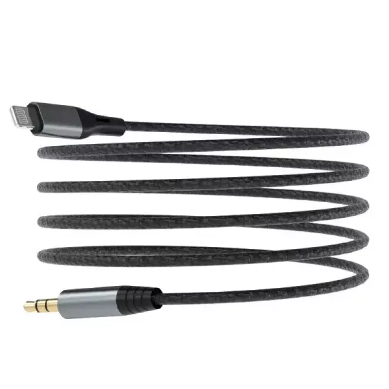 DUDAO audiokabel Lightning - minijack 3,5 mm, 1 m, grijs L11PRO