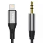 DUDAO audiokabel Lightning - minijack 3,5 mm, 1 m, grijs L11PRO