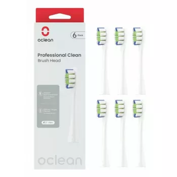 Tandenborstelkoppen Oclean P1C1 W06 6 stuks wit extra zacht