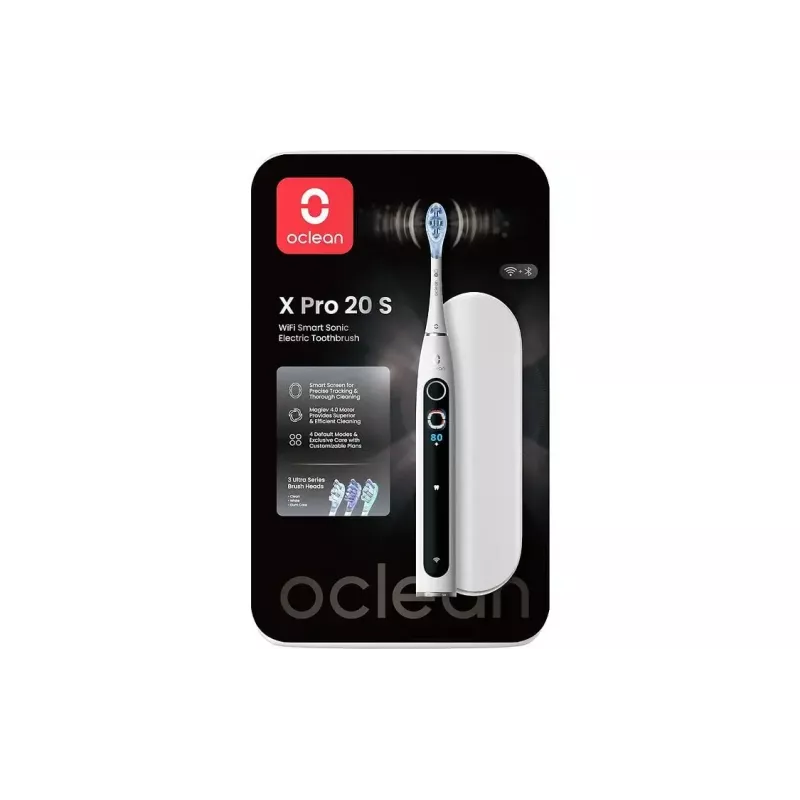 Elektrische tandenborstel OCLEAN X Pro 20 S in wit met intelligente druksensor
