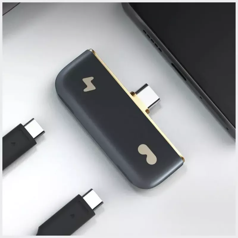 USB-C-adapter Rokid UNB23010 – 2x USB-C-poorten, zwart