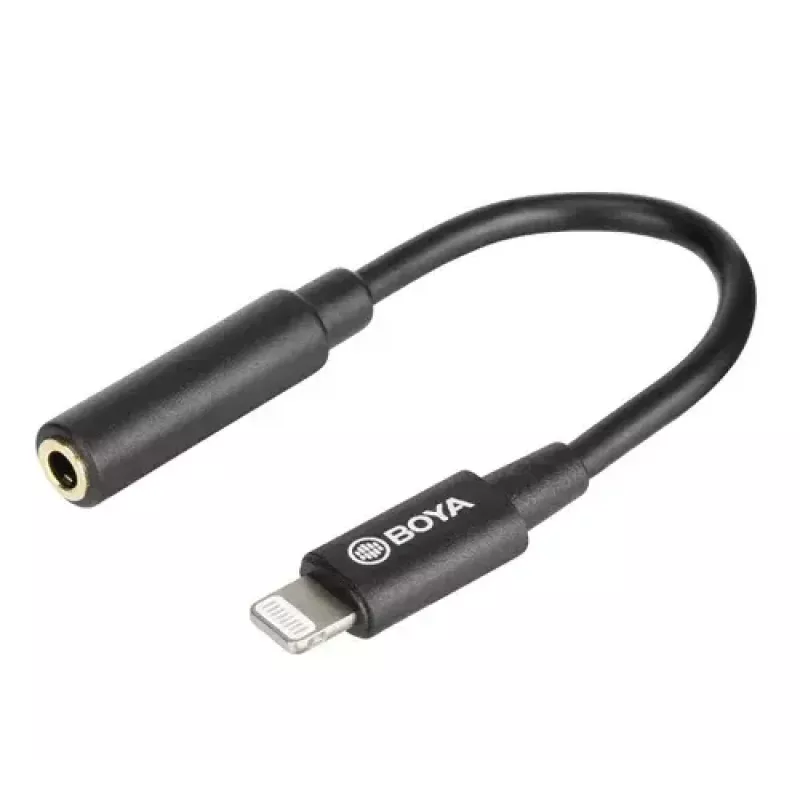 Mobiele-telefoonkabel BOYA BY-K3 zwart 3,5mm Lightning