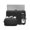 Sleeve kit Tomtoc TOM-A13-C12D voor 13 inch MacBook Pro/Air — zwart