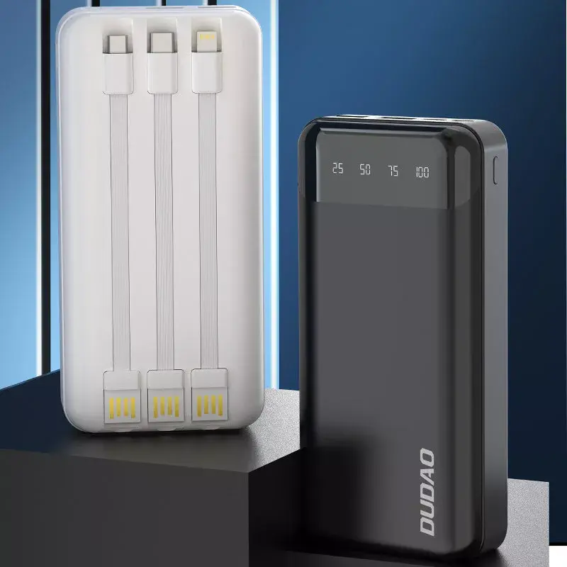 Draagbare powerbank Dudao K6Pro+ 20000mAh USB Type-C + Micro-USB + Lightning