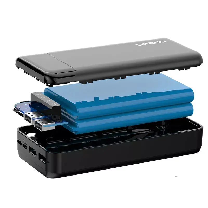 Draagbare powerbank Dudao K6Pro+ 20000mAh USB Type-C + Micro-USB + Lightning