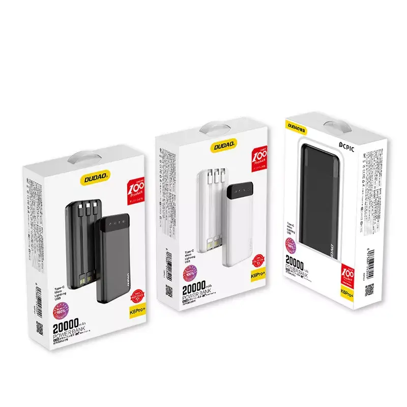 Draagbare powerbank DUDAO K6Pro+ 20000mAh