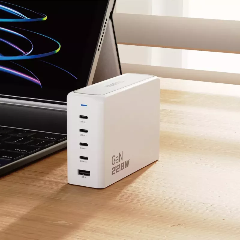 Oplader DUDAO A228EU 228 Watt GaN 4x USB-C 1x USB-A