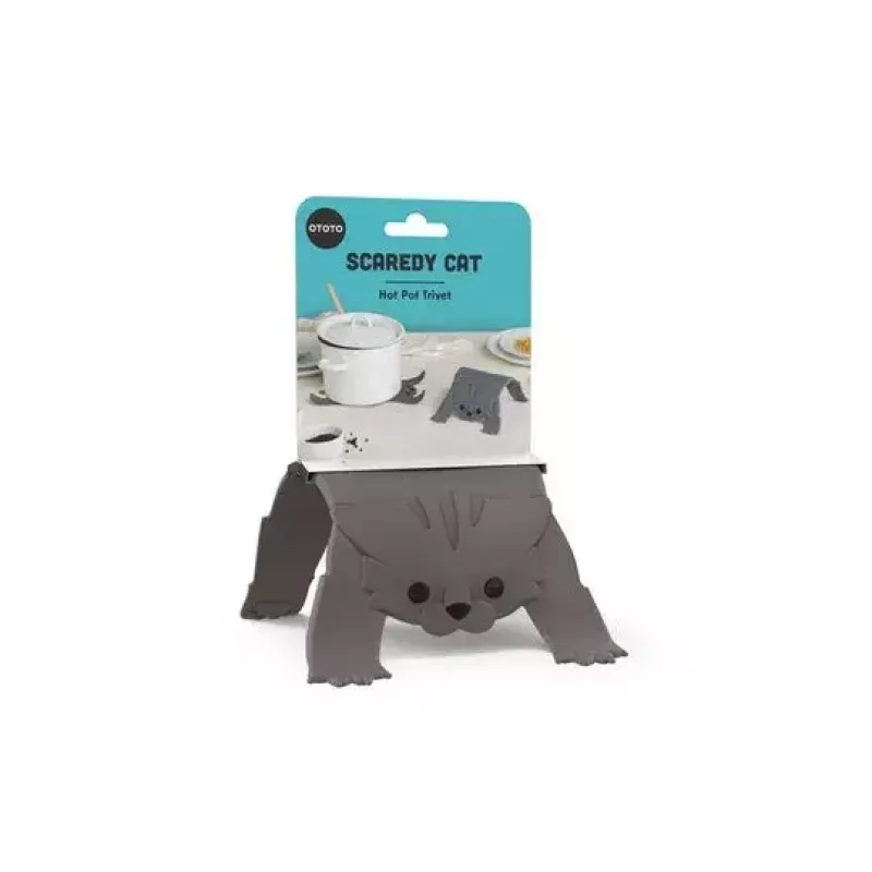Pannenonderzetter Ototo Design Scaredy Cat siliconen 139,7x266,7x5,08 mm