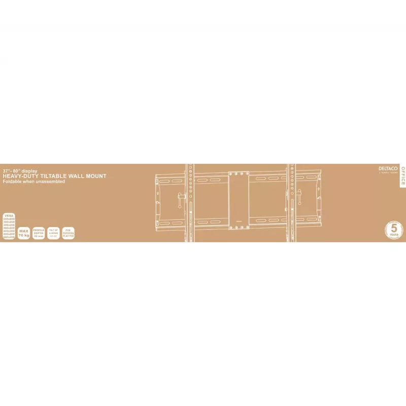 TV-steun Deltaco ARM-0204 2,03 m (80 inch) zwart