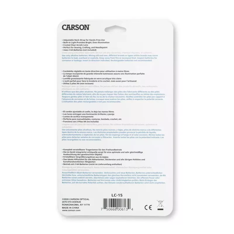 Handloep Carson LumiCraft 2x, LED, op batterijen, zwart, 135×23×226 mm