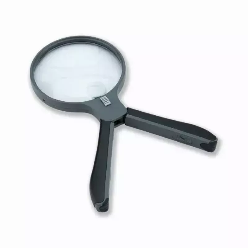 Vergrootglas Carson Split Handle HF-11 — 3,5× handloep, zwart/transparant, AAA-batterij