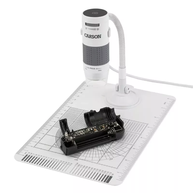Digitale microscoop Carson EFLEX 300x, 75–300× vergroting, 1600×1200 camera, grijs/wit