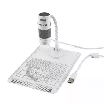 Digitale microscoop Carson EFLEX 300x, 75–300× vergroting, 1600×1200 camera, grijs/wit