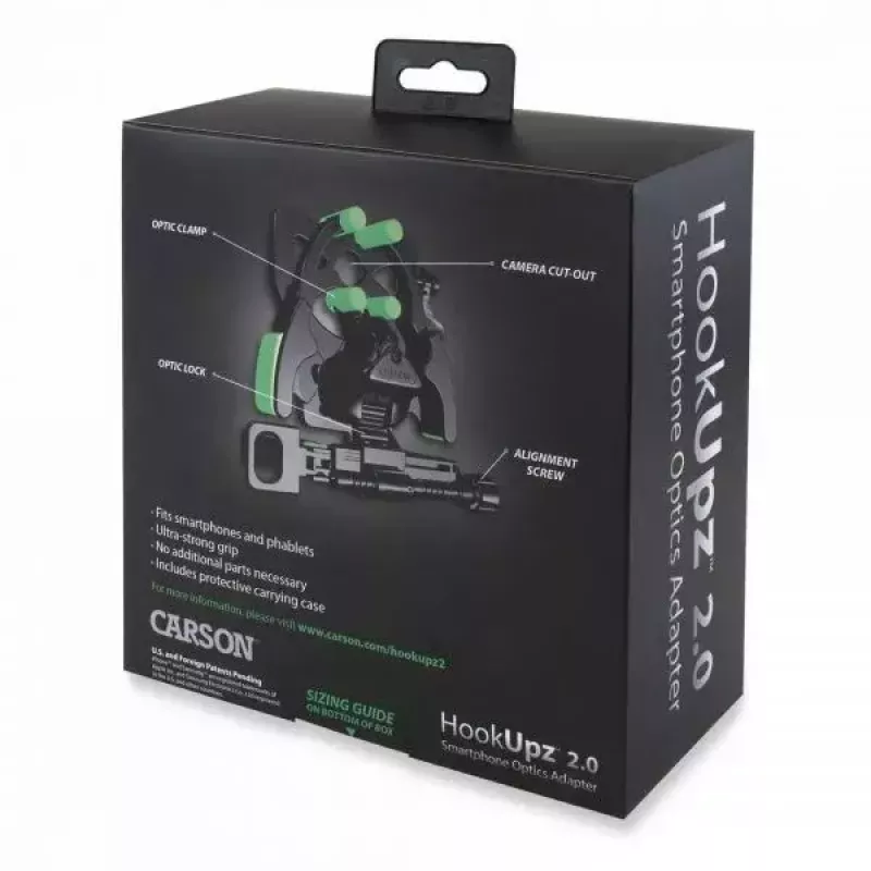 Telescoopcamera-/smartphonehouder Carson HookUpz 2.0 breedte 109 mm diepte 58 mm hoogte 114 mm