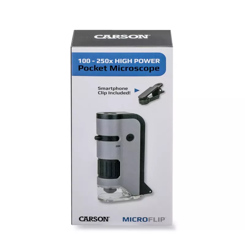 Digitale microscoop Carson MICROFLIP 250x zwart roestvrij staal