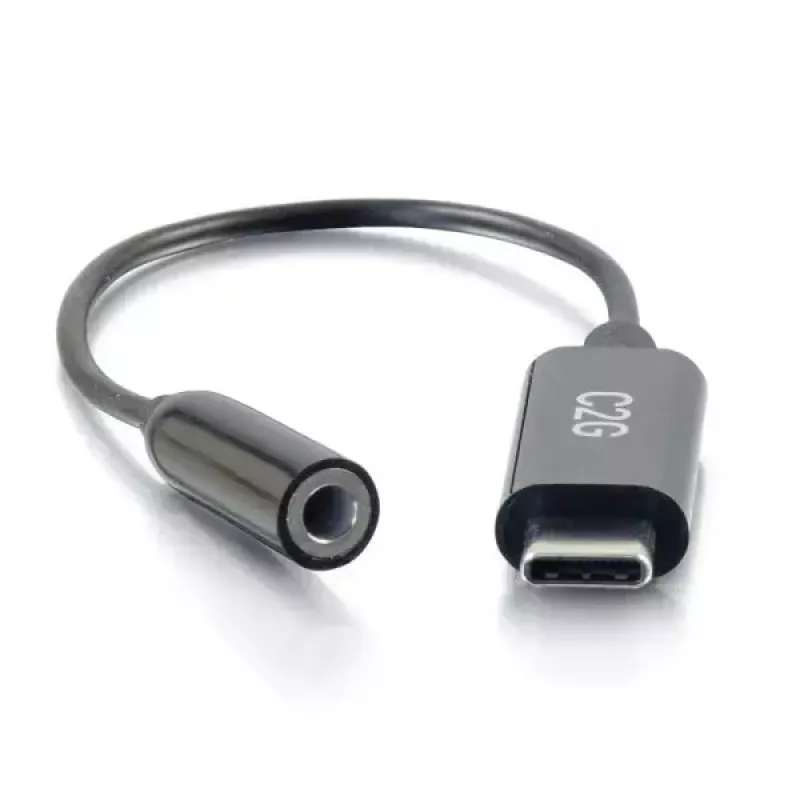 C2G telefoonkabel 54426 USB-C naar 3,5 mm zwart 0,09 m