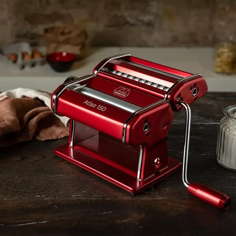 Marcato Atlas 150 Rossa pastamachine met pastawieltje, rood