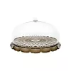 Guzzini Vanity kleine taartstandaard met stolp, Smoke
