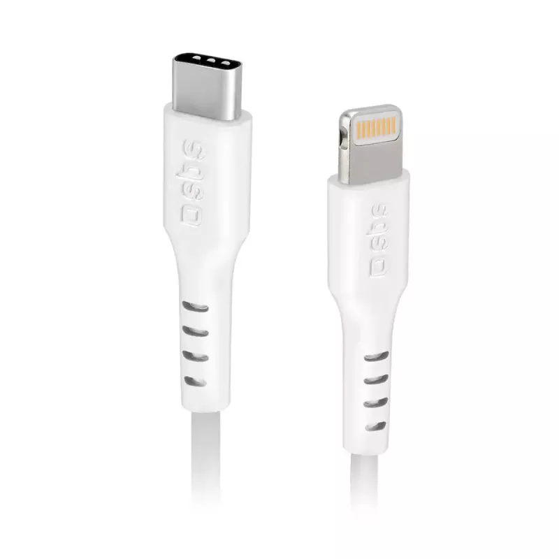 Lightning naar USB-C kabel SBS Mobile TECABLELIGTC2W — 2 m, wit