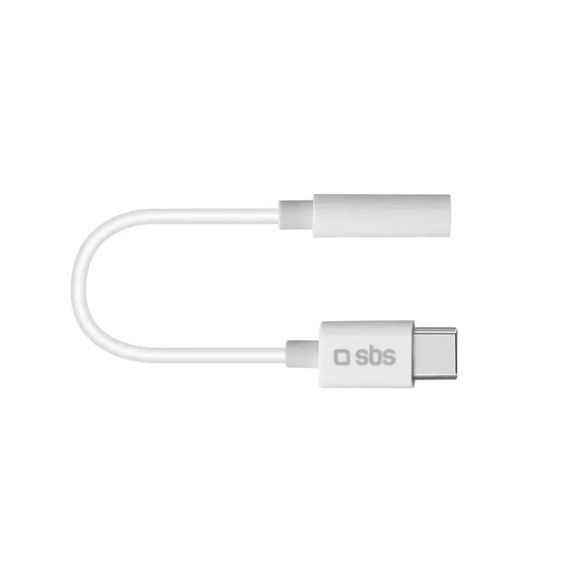 Mobiele kabel SBS TEINTJACKTYCFMW wit 0,09 m 3,5 mm USB-C