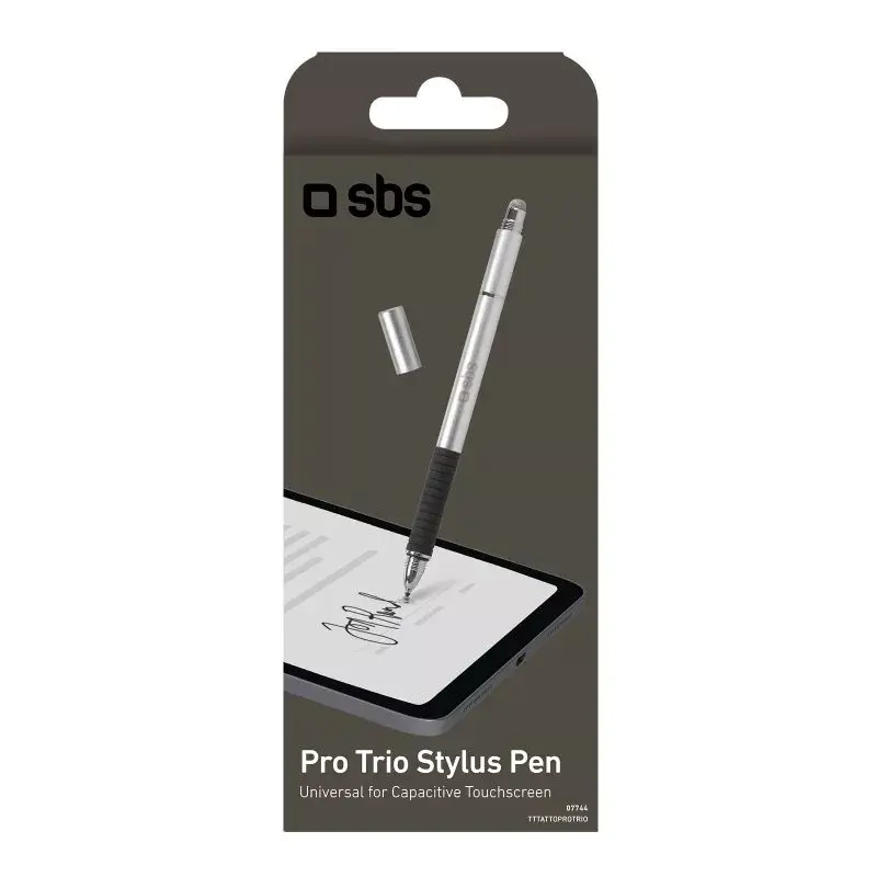 Stylus Pen SBS TTTATTOPROTRIO zwart zilver universeel mobiele compatibiliteit