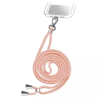 Telefoonkoord SBS TEUNILACEP, roze, stof, 1 stuk, lengte (verpakking) 200 mm