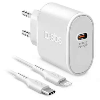 Oplader voor mobiele apparaten SBS TETRKITPD20LIGW snelopladen indoor wit